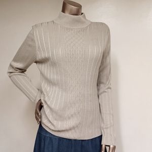 Croft & Barrow Basic Cable Turtleneck